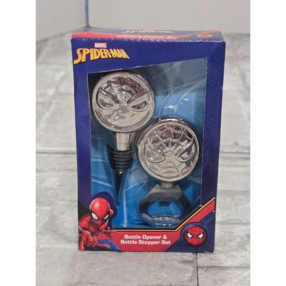 Marvel SPIDER-MAN Bottler Opener w/ Bottle Stopper Set -‎ Spiderman 2018